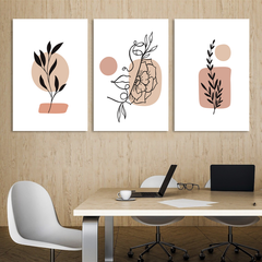 Floral Minimalist Canvas Wall Art Prints