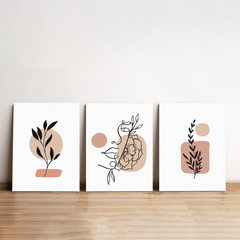 Floral Minimalist Canvas Wall Art Prints