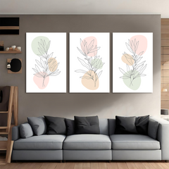 Fresh Floral Minimalist Canvas Wall Art Prints