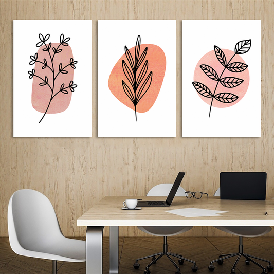 Botanical Floral Minimalist Canvas Wall Art Prints