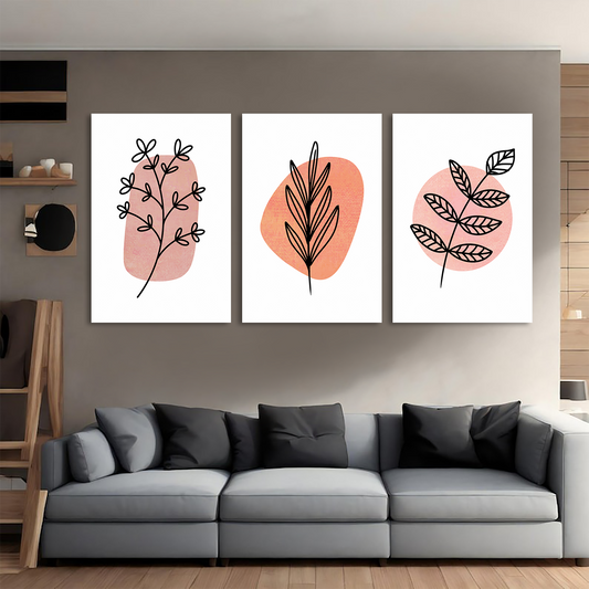 Botanical Floral Minimalist Canvas Wall Art Prints