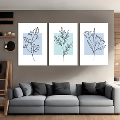 Floral Elegance Minimalist Canvas Wall Art Prints