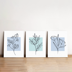 Floral Elegance Minimalist Canvas Wall Art Prints