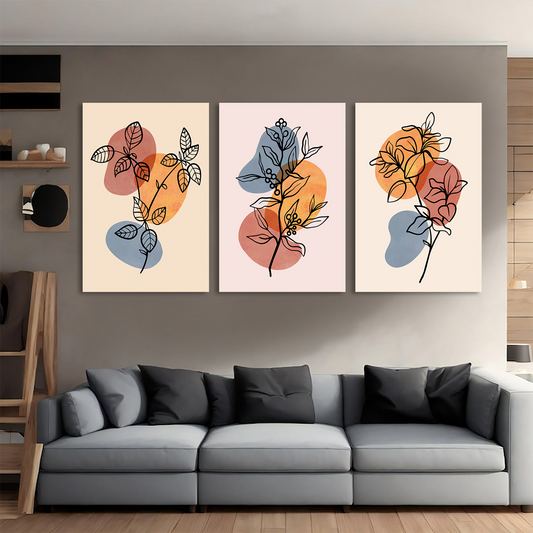 Floral Simplicity Minimalist Canvas Wall Art Prints