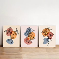 Floral Simplicity Minimalist Canvas Wall Art Prints