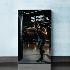 No Pain No Power Motivational Canvas Wall Art Print
