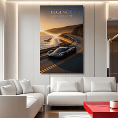 Legends Drive Different Motivational Canvas Wall Art Print
