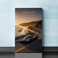 Legends Drive Different Motivational Canvas Wall Art Print