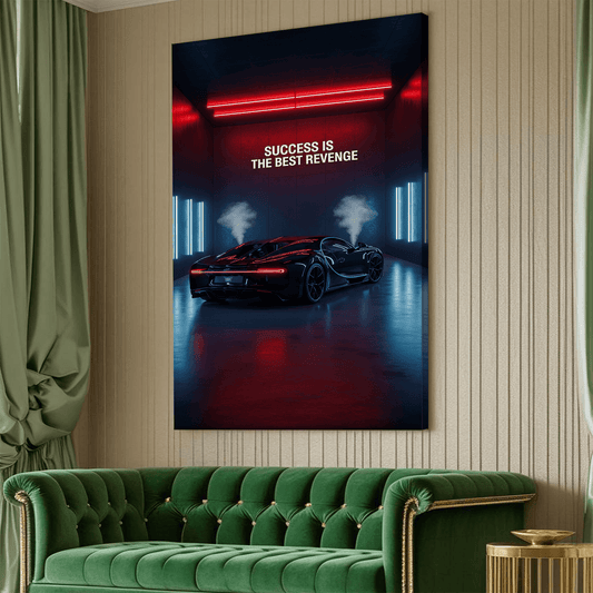 Success Is the Best Revenge Motivational Canvas Wall Art Print