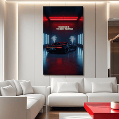 Success Is the Best Revenge Motivational Canvas Wall Art Print