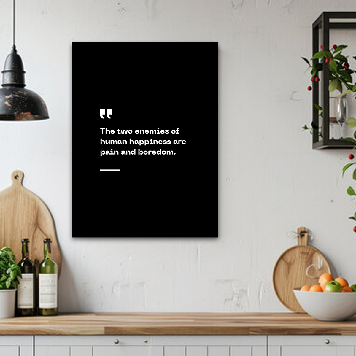 Human Happiness Motivational Canvas Wall Art – Inspirational Quote Print for Home & Office Décor
