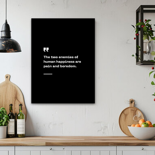 Human Happiness Motivational Canvas Wall Art – Inspirational Quote Print for Home & Office Décor