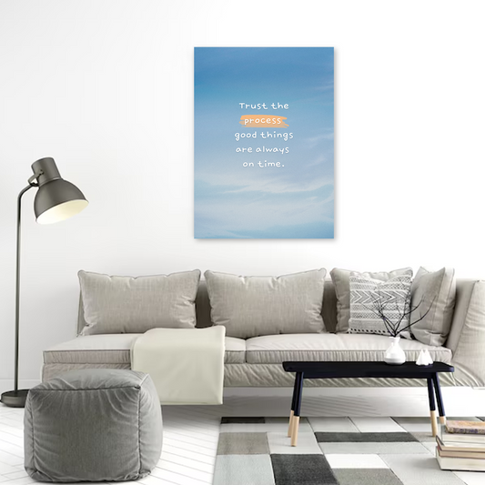 Trust the Process Motivational Canvas Wall Art – Inspirational Quote Print for Home & Office Décor
