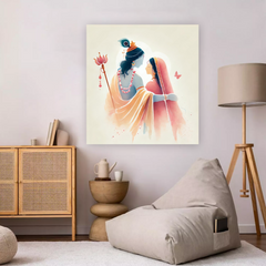 Radha Krishna Divine Love Canvas Wall Art Prints - Spiritual Home Décor