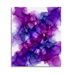 Violet Mist — Vibrant Purple & Magenta Alcohol Ink Abstract Canvas Wall Print