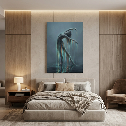 Dissolving Grace — Glitch Dancer Canvas Wall Art Prints