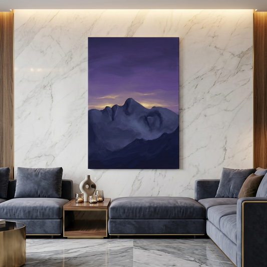 Sleeping Giant — Hidden Face Mountain Optical Illusion Canvas Wall Art Prints