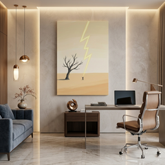 Pulling Lightning — Desert Minimalist Conceptual Canvas Wall Art Prints