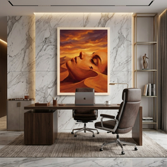 Desert Dream — Woman Face Dune Optical Illusion Canvas Wall Art Prints