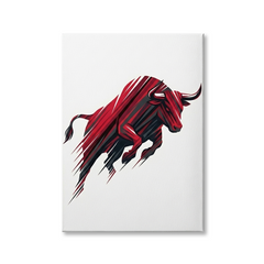 Red Bull Charge — Bold Geometric Power Canvas Wall Art Prints