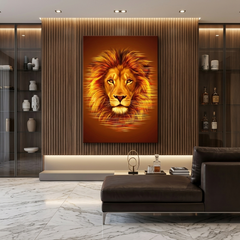 Lion Face Conceptual Canvas Prints for Living Room Wall Decor