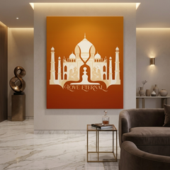 Taj Mahal Love Eternal Conceptual Canvas Prints for Living Room Art