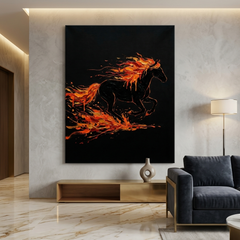 Running Horse Conceptual Canvas Prints for Bedroom Wall Art