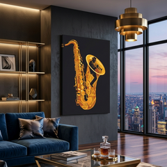 Saxophone Music Conceptual Canvas Prints for Living Room Art