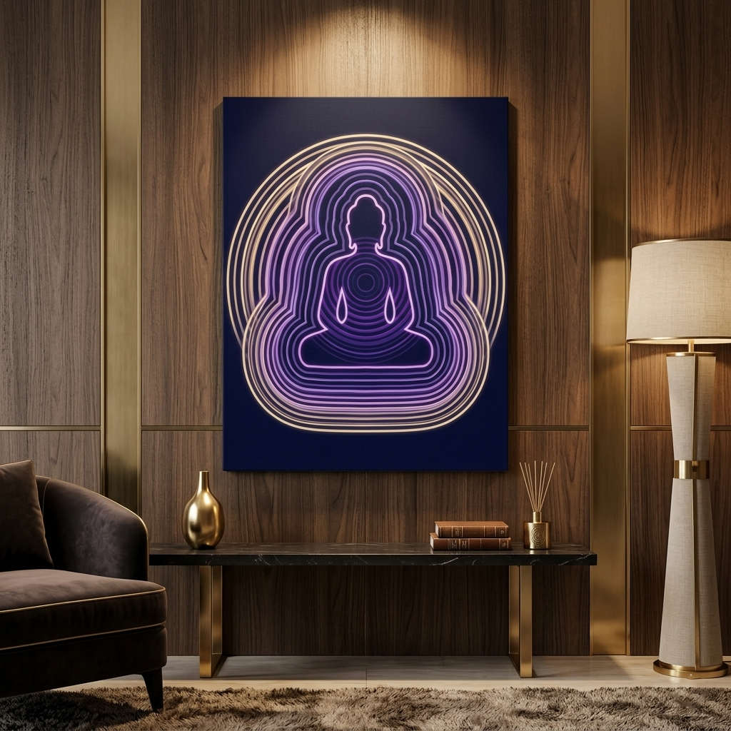 Meditation Buddha Conceptual Canvas Prints for Peaceful Home Art