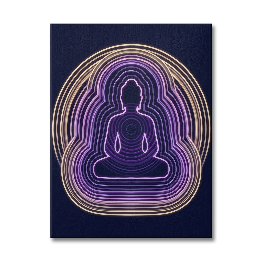 Meditation Buddha Conceptual Canvas Prints for Peaceful Home Art