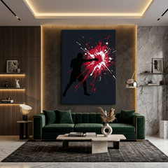 Boxing Punch Conceptual Canvas Prints for Living Room Art
