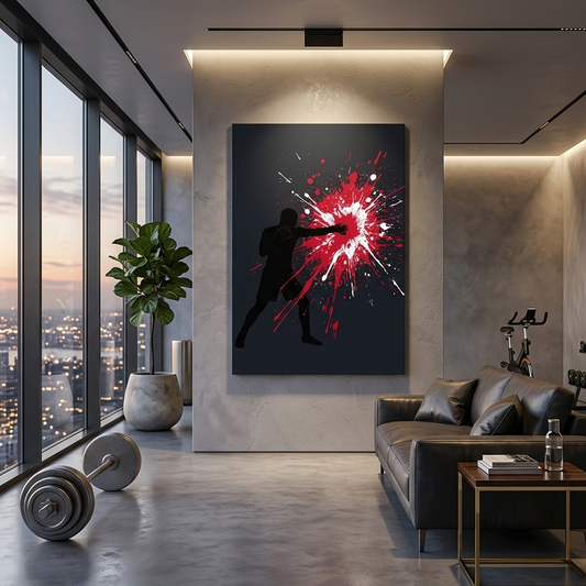 Boxing Punch Conceptual Canvas Prints for Living Room Art