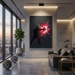 Boxing Punch Conceptual Canvas Prints for Living Room Art