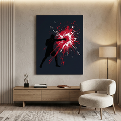 Boxing Punch Conceptual Canvas Prints for Living Room Art