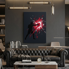 Boxing Punch Conceptual Canvas Prints for Living Room Art