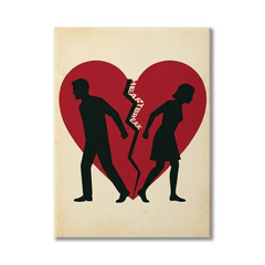 Broken Heart Conceptual Canvas Prints for Bedroom Wall Art
