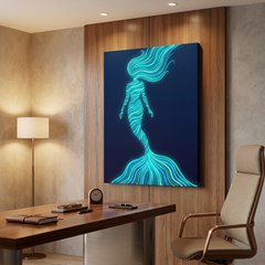 Mermaid Silhouette Conceptual Canvas Prints for Bedroom Art