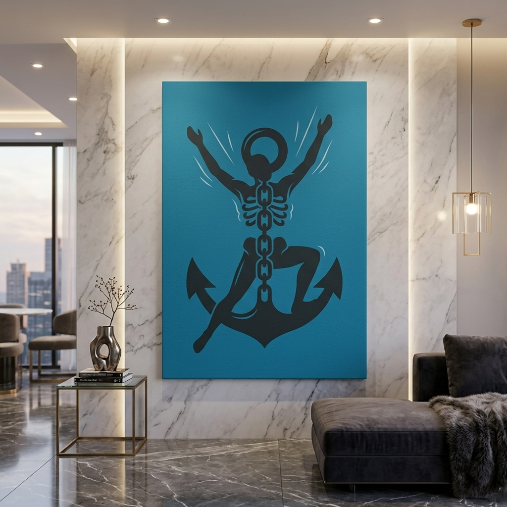 Anchor Freedom Conceptual Canvas Wall Art Prints for Home Decoration