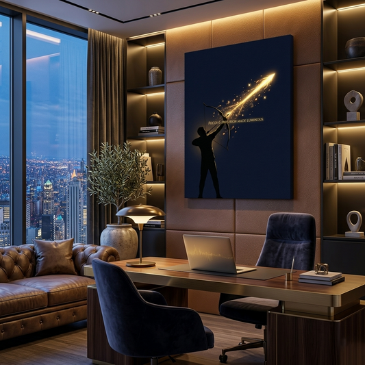 Archer Focus Conceptual Canvas Wall Art Prints for Living Room Art