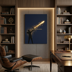 Archer Focus Conceptual Canvas Wall Art Prints for Living Room Art