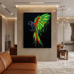 Parrot Wings Conceptual Canvas Wall Art Prints for Living Room Art
