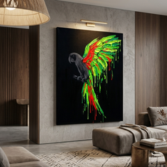 Parrot Wings Conceptual Canvas Wall Art Prints for Living Room Art