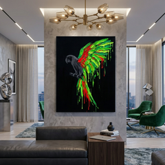 Parrot Wings Conceptual Canvas Wall Art Prints for Living Room Art