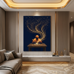 Reading Magic Conceptual Canvas Wall Art Prints for Study Room Art