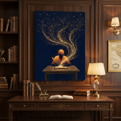 Reading Magic Conceptual Canvas Wall Art Prints for Study Room Art