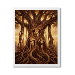 Family Tree Conceptual Canvas Wall Art Prints for Office Art