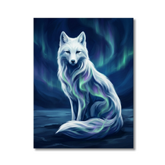 White Fox Conceptual Canvas Wall Art Prints for Bedroom Art