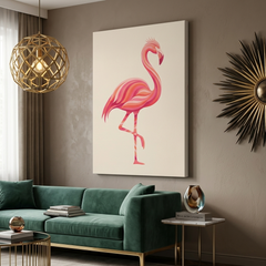 Pink Flamingo Conceptual Canvas Wall Art Prints for Living Room Art