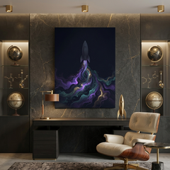 Rocket Launch Conceptual Canvas Wall Art Prints for Kids Room Art