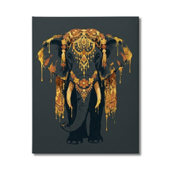 Decorated Elephant Conceptual Canvas Wall Art Prints for Living Room Art